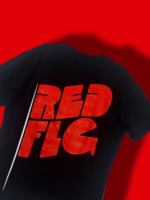 BLACK REDFLG HEAVYWEIGHT OVERSIZED T-SHIRT